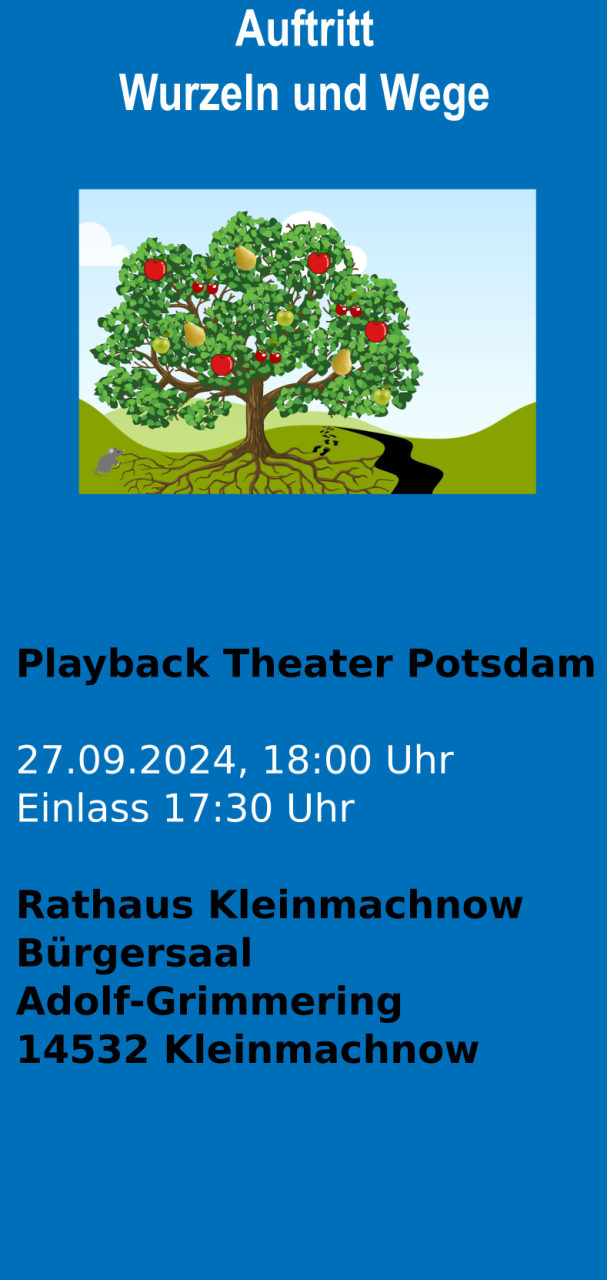 Playbacktheater Potsdam Flyer