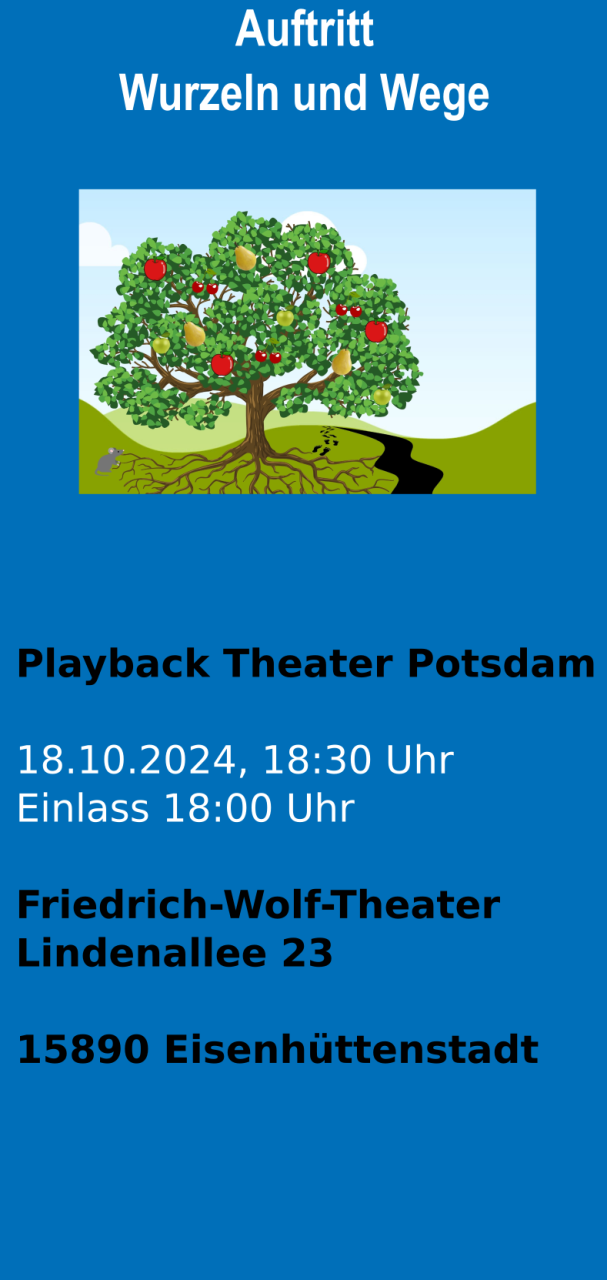 Playbacktheater Potsdam Flyer